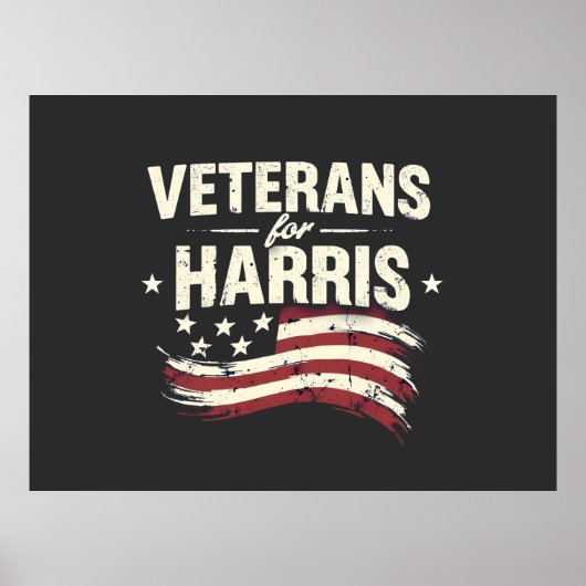 Veteran für die Wahl der Harris Kamala Harris Army Poster (Vorne)