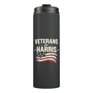 Veteran für die Wahl der Harris Kamala Harris Army Thermosbecher