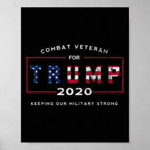 Veteran für Trump 2020&# - Behalt unseren Militär Poster