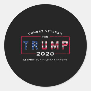Veteran für Trump 2020&# - Behalt unseren Militär Runder Aufkleber