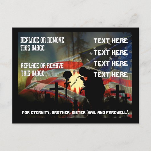 Veteran Gedächtnisschwal der Tränen Erinnerung Postkarte (Vorderseite)