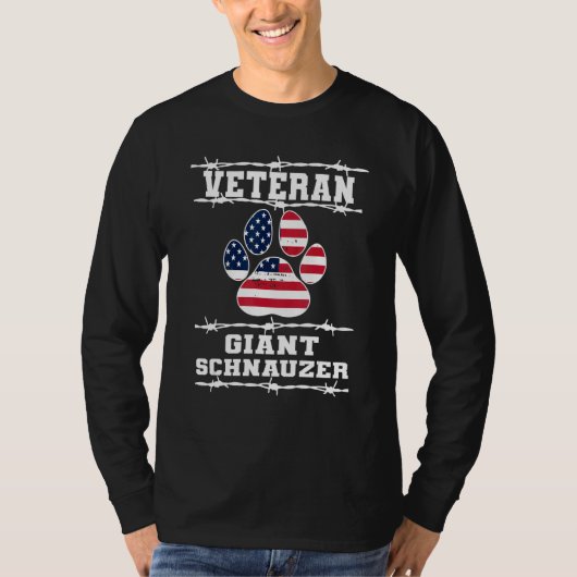Veteran Giant Schnauzer Retired Dog  Retirement Pe T-Shirt (Vorderseite)