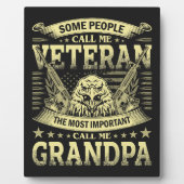 Veteran Grandpa Plaque Fotoplatte (Vorderseite)