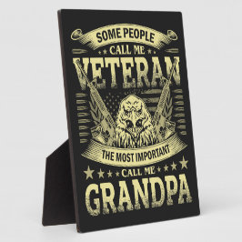Veteran Grandpa Plaque Fotoplatte