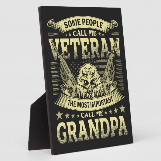 Veteran Grandpa Plaque Fotoplatte (Seite)