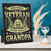 Veteran Grandpa Plaque Fotoplatte (Seite)