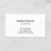 Veteran Hausreinigungsservice Black Visitenkarte (Rückseite)