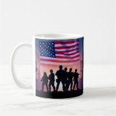 Veteran Held Soldat 4. Juli Unabhängigkeitstag Kaffeetasse (Links)