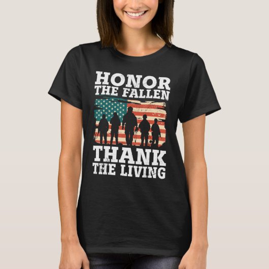 Veteran Honor The Fallen Patriotic Veterans Day T-Shirt (Vorderseite)