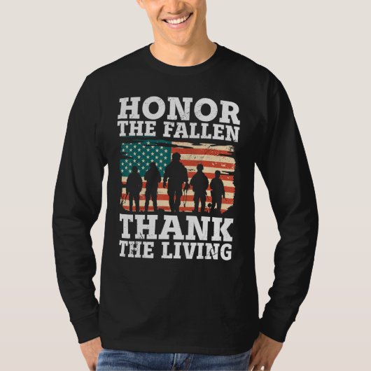 Veteran Honor The Fallen Patriotic Veterans Day T-Shirt (Vorderseite)