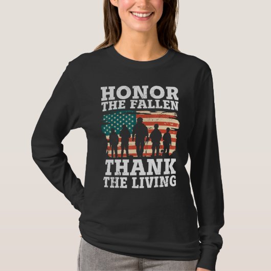 Veteran Honor The Fallen Patriotic Veterans Day T-Shirt (Vorderseite)