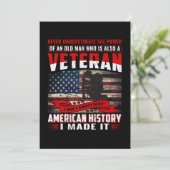 Veteran I lese nicht einfach amerikanische Geschic Save The Date (Stehend Vorderseite)