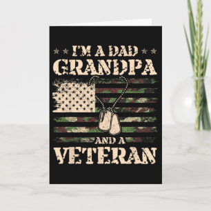 Veteran Ich bin Papa Opa und Veteran Lustiger Vate Karte