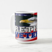 Veteran im Ruhestand Kaffeetasse (Vorderseite Links)