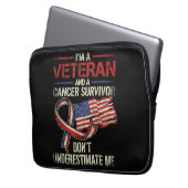 Veteran Krebspatient Über- oder Unterschätze Mich Laptopschutzhülle (Vorderseite Links)