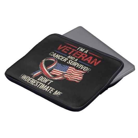 Veteran Krebspatient Über- oder Unterschätze Mich Laptopschutzhülle (Vorne Oben)