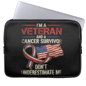 Veteran Krebspatient Über- oder Unterschätze Mich Laptopschutzhülle (Vorderseite)