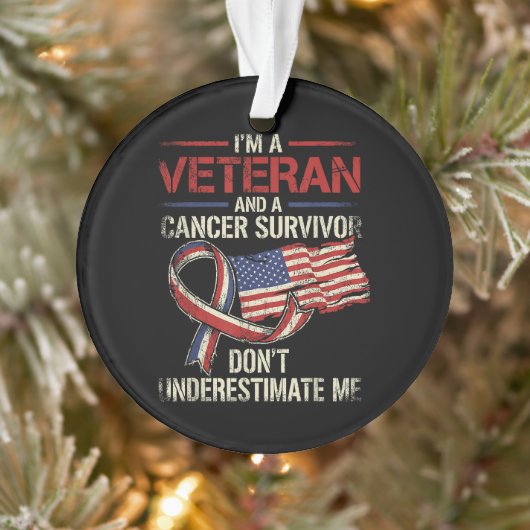 Veteran Krebspatient Über- oder Unterschätze Mich  Ornament (Baum)