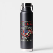 Veteran Krebspatient Über- oder Unterschätze Mich Trinkflasche (Vorne)
