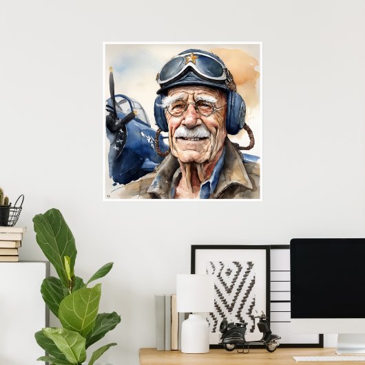 Veteran - Kunstdruck Poster (Heimbüro)
