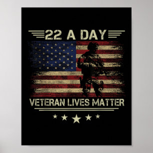 Veteran lebt 22 Tage Selbstmord Bewusstsein Ptsd V Poster