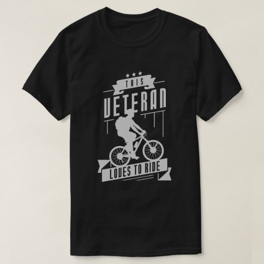 Veteran Lieben zum Radfahren T-Shirt (Design vorne)