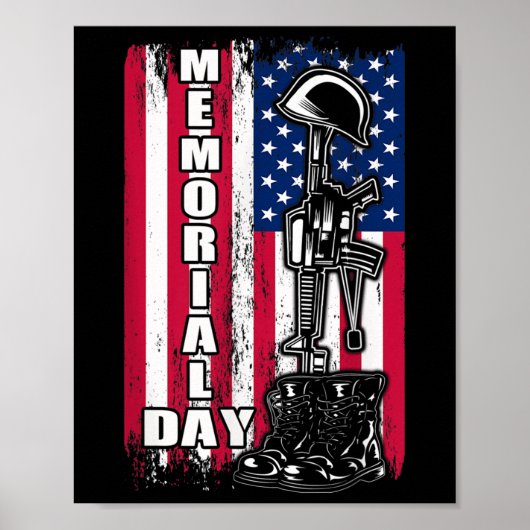 Veteran Memorial Day Patriotic Poster (Vorne)