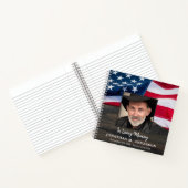Veteran Memorial Funeral American Flag GastBook Notizblock (Innenseite)