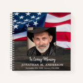 Veteran Memorial Funeral American Flag GastBook Notizblock (Vorderseite)