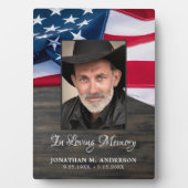 Veteran Memorial Military Foto USA Flag Fotoplatte (Vorderseite)