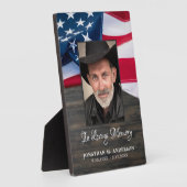 Veteran Memorial Military Foto USA Flag Fotoplatte (Seite)