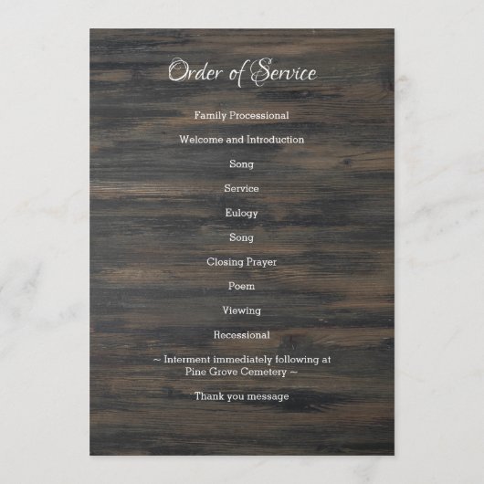 Veteran Memorial P Programm (Rückseite)