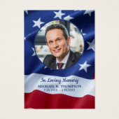 Veteran Memorial Prayer Card Foto Patriotische Fla (Vorderseite)