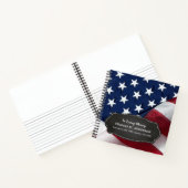 Veteran Memorial US Flag Funeral GuestBook Notizblock (Innenseite)