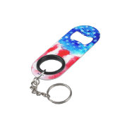 *~* Veteran Military Red White American Flag Mini Flaschenöffner (Rückseite Schrägansicht)