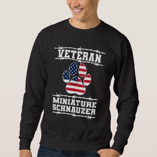 Veteran Miniature Schnauzer Retired Dog Retiremen Sweatshirt (Vorderseite)