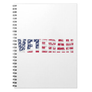Veteran mit US-Flagge-USA-Veteran-Amerika Notizblock