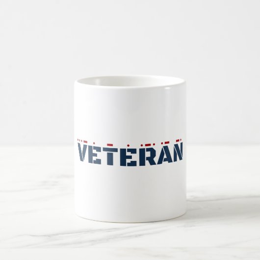 Veteran & Morse Code - Tag der Veteranen Kaffeetasse (Mittel)
