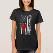 Veteran Nurse US Flag Veteran Pflege 3 T-Shirt (Vorderseite)