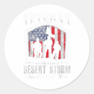 Veteran Operation Desert Storm Persian Gulf War Runder Aufkleber