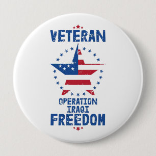 Veteran - Operation "Freiheit im Irak" Patriotis Button