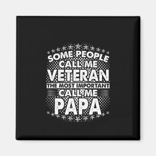 Veteran Papa   Patriotische Militärtribut Magnet