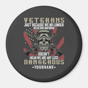 Veteran Patriotic USA Funny Spaß Magnet