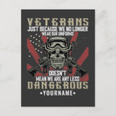 Veteran Patriotic USA Funny Spaß Postkarte (Vorderseite)
