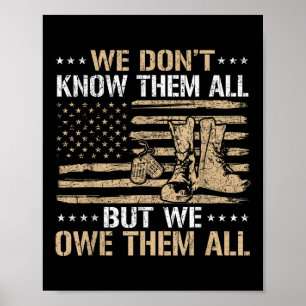 Veteran Patriotic Veteran US Flag 4. Juli Veterane Poster