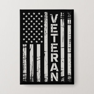 Veteran patriotische US-Armee Amerikanische Flagge Button