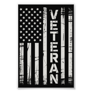 Veteran patriotische US-Armee amerikanische Flagge Fotodruck