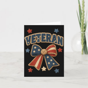 Veteran patriotischer süßer Bogen Sterne stolz Mil Karte