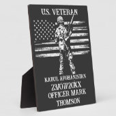 Veteran personalisierbares Geschenk Sondermilitäri Fotoplatte (Seite)