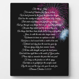 Veteran Poem Fotoplatte